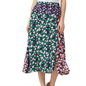 Emily Lovelock Denise Floral Color block skirt EUC. size 6